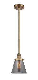 Cone - 1 Light - 6 inch - Brushed Brass - Mini Pendant (3442|916-1S-BB-G63-LED)
