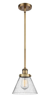 Cone - 1 Light - 8 inch - Brushed Brass - Mini Pendant (3442|916-1S-BB-G44)