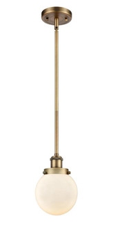 Beacon - 1 Light - 6 inch - Brushed Brass - Mini Pendant (3442|916-1S-BB-G201-6-LED)