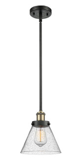 Cone - 1 Light - 8 inch - Black Antique Brass - Mini Pendant (3442|916-1S-BAB-G44-LED)