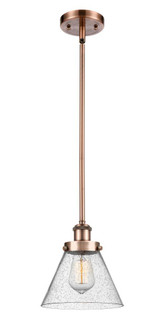 Cone - 1 Light - 8 inch - Antique Copper - Mini Pendant (3442|916-1S-AC-G44-LED)