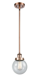 Beacon - 1 Light - 6 inch - Antique Copper - Mini Pendant (3442|916-1S-AC-G204-6-LED)