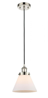 Cone - 1 Light - 8 inch - Polished Nickel - Cord hung - Mini Pendant (3442|916-1P-PN-G41)