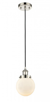 Beacon - 1 Light - 6 inch - Polished Nickel - Cord hung - Mini Pendant (3442|916-1P-PN-G201-6)