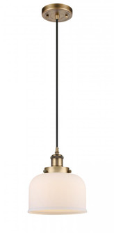 Bell - 1 Light - 8 inch - Brushed Brass - Cord hung - Mini Pendant (3442|916-1P-BB-G71)