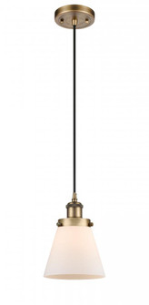 Cone - 1 Light - 6 inch - Brushed Brass - Cord hung - Mini Pendant (3442|916-1P-BB-G61-LED)