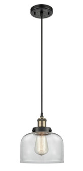 Bell - 1 Light - 8 inch - Black Antique Brass - Cord hung - Mini Pendant (3442|916-1P-BAB-G72-LED)