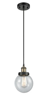 Beacon - 1 Light - 6 inch - Black Antique Brass - Cord hung - Mini Pendant (3442|916-1P-BAB-G204-6)