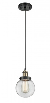 Beacon - 1 Light - 6 inch - Black Antique Brass - Cord hung - Mini Pendant (3442|916-1P-BAB-G202-6)