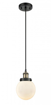 Beacon - 1 Light - 6 inch - Black Antique Brass - Cord hung - Mini Pendant (3442|916-1P-BAB-G201-6)