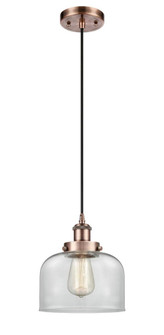 Bell - 1 Light - 8 inch - Antique Copper - Cord hung - Mini Pendant (3442|916-1P-AC-G72-LED)