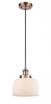 Bell - 1 Light - 8 inch - Antique Copper - Cord hung - Mini Pendant (3442|916-1P-AC-G71)