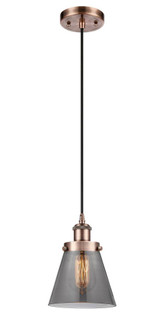 Cone - 1 Light - 6 inch - Antique Copper - Cord hung - Mini Pendant (3442|916-1P-AC-G63)