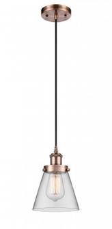 Cone - 1 Light - 6 inch - Antique Copper - Cord hung - Mini Pendant (3442|916-1P-AC-G62-LED)