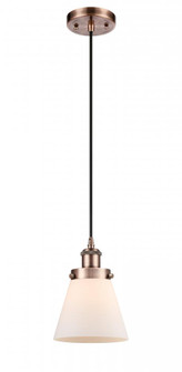 Cone - 1 Light - 6 inch - Antique Copper - Cord hung - Mini Pendant (3442|916-1P-AC-G61)