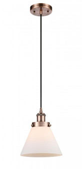 Cone - 1 Light - 8 inch - Antique Copper - Cord hung - Mini Pendant (3442|916-1P-AC-G41)