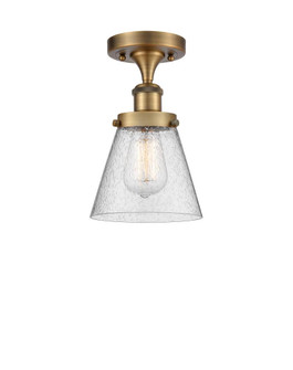 Cone - 1 Light - 6 inch - Brushed Brass - Semi-Flush Mount (3442|916-1C-BB-G64-LED)