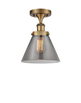 Cone - 1 Light - 8 inch - Brushed Brass - Semi-Flush Mount (3442|916-1C-BB-G43-LED)