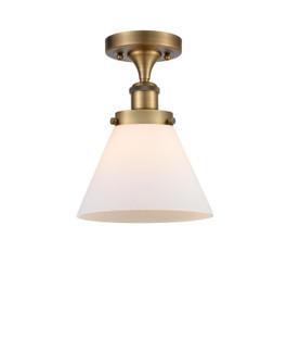 Cone - 1 Light - 8 inch - Brushed Brass - Semi-Flush Mount (3442|916-1C-BB-G41-LED)