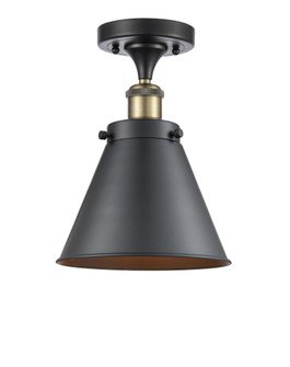 Appalachian - 1 Light - 7 inch - Black Antique Brass - Semi-Flush Mount (3442|916-1C-BAB-M13-BK)