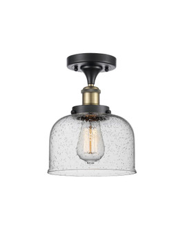 Bell - 1 Light - 8 inch - Black Antique Brass - Semi-Flush Mount (3442|916-1C-BAB-G74)