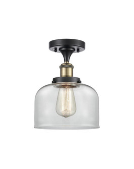 Bell - 1 Light - 8 inch - Black Antique Brass - Semi-Flush Mount (3442|916-1C-BAB-G72)