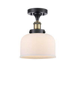 Bell - 1 Light - 8 inch - Black Antique Brass - Semi-Flush Mount (3442|916-1C-BAB-G71-LED)