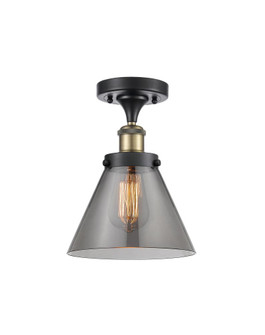 Cone - 1 Light - 8 inch - Black Antique Brass - Semi-Flush Mount (3442|916-1C-BAB-G43)