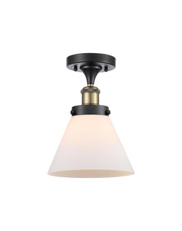 Cone - 1 Light - 8 inch - Black Antique Brass - Semi-Flush Mount (3442|916-1C-BAB-G41-LED)