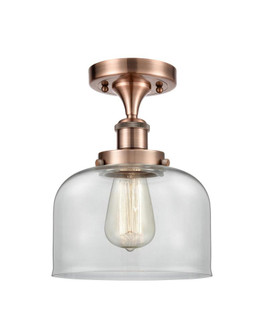 Bell - 1 Light - 8 inch - Antique Copper - Semi-Flush Mount (3442|916-1C-AC-G72-LED)