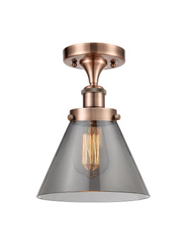 Cone - 1 Light - 8 inch - Antique Copper - Semi-Flush Mount (3442|916-1C-AC-G43)