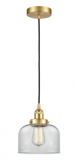 Bell - 1 Light - 8 inch - Satin Gold - Cord hung - Mini Pendant (3442|616-1PH-SG-G72)