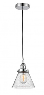 Cone - 1 Light - 8 inch - Polished Chrome - Cord hung - Mini Pendant (3442|616-1PH-PC-G44-LED)
