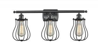 Muselet - 3 Light - 26 inch - Matte Black - Bath Vanity Light (3442|516-3W-BK-CE513-BK)