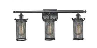 Bleecker - 3 Light - 24 inch - Matte Black - Bath Vanity Light (3442|516-3W-BK-CE219-LED)