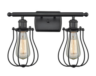 Muselet - 2 Light - 16 inch - Matte Black - Bath Vanity Light (3442|516-2W-BK-CE513-BK)