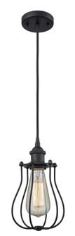 Barrington - 1 Light - 6 inch - Matte Black - Cord hung - Mini Pendant (3442|516-1P-BK-CE513-BK-LED)