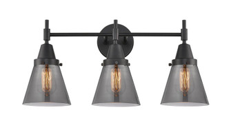 Cone - 3 Light - 24 inch - Matte Black - Bath Vanity Light (3442|447-3W-BK-G63-LED)