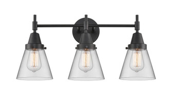 Cone - 3 Light - 24 inch - Matte Black - Bath Vanity Light (3442|447-3W-BK-G62-LED)
