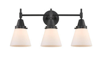 Cone - 3 Light - 24 inch - Matte Black - Bath Vanity Light (3442|447-3W-BK-G61-LED)