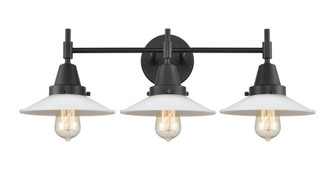 Halophane - 3 Light - 27 inch - Matte Black - Bath Vanity Light (3442|447-3W-BK-G1-LED)