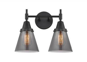 Cone - 2 Light - 15 inch - Matte Black - Bath Vanity Light (3442|447-2W-BK-G63-LED)