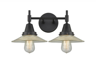 Halophane - 2 Light - 18 inch - Matte Black - Bath Vanity Light (3442|447-2W-BK-G2-LED)