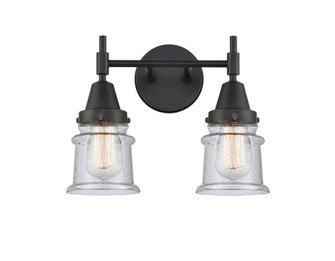 Canton - 2 Light - 14 inch - Matte Black - Bath Vanity Light (3442|447-2W-BK-G184S)