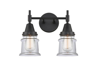 Canton - 2 Light - 14 inch - Matte Black - Bath Vanity Light (3442|447-2W-BK-G182S-LED)
