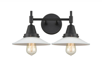 Halophane - 2 Light - 18 inch - Matte Black - Bath Vanity Light (3442|447-2W-BK-G1-LED)
