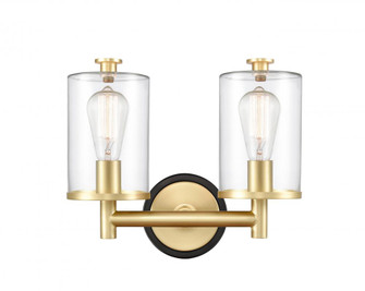 Marlowe - 2 Light - 14 inch - Black Satin Brass - Bath Vanity Light (3442|418-2W-BSB-G4182)