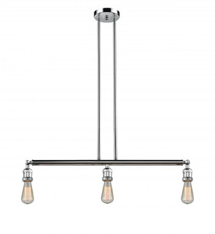 Bare Bulb - 3 Light - 38 inch - Polished Chrome - Stem Hung - Island Light (3442|213-PC-LED)