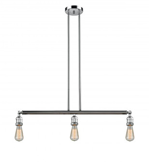 Bare Bulb - 3 Light - 38 inch - Polished Chrome - Stem Hung - Adjustable Island Light (3442|213-PC-LED)
