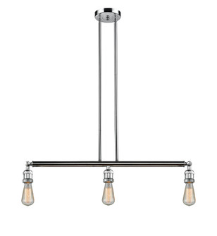 Bare Bulb - 3 Light - 38 inch - Polished Chrome - Stem Hung - Adjustable Island Light (3442|213-PC)
